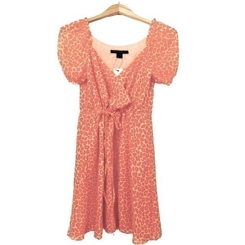 French Connection lips and heart print mini dress Orange XS